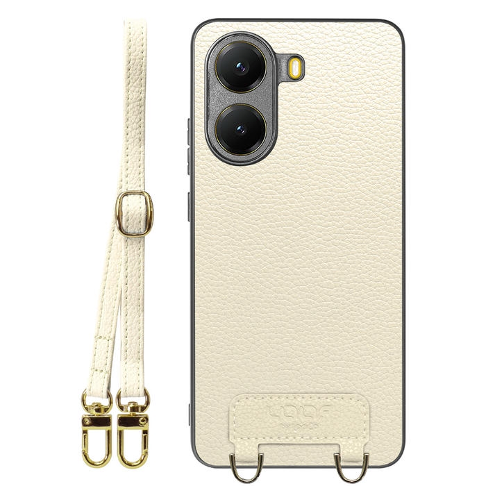 [ LOOF LUXURY-SHELL SHOULDER ] POCO X7 Pro Xiaomi ショルダーストラップ付き シンプルでスマート 本革 シェル型ケース ショルダー ストラップ スマホショルダー [ POCO X7 Pro ]