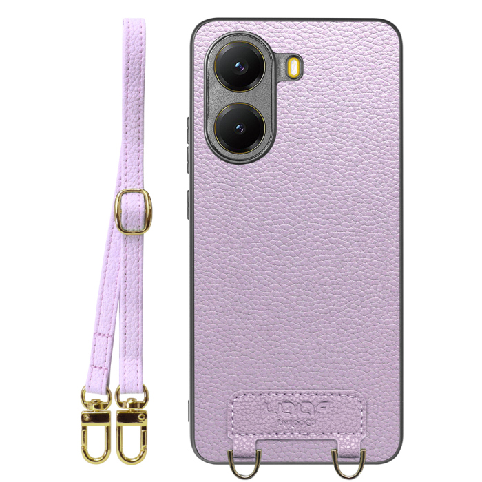 [ LOOF LUXURY-SHELL SHOULDER ] POCO X7 Pro Xiaomi ショルダーストラップ付き シンプルでスマート 本革 シェル型ケース ショルダー ストラップ スマホショルダー [ POCO X7 Pro ]