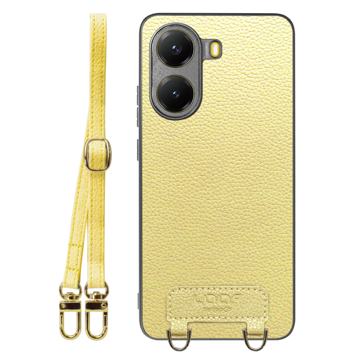 [ LOOF LUXURY-SHELL SHOULDER ] POCO X7 Pro Xiaomi ショルダーストラップ付き シンプルでスマート 本革 シェル型ケース ショルダー ストラップ スマホショルダー [ POCO X7 Pro ]