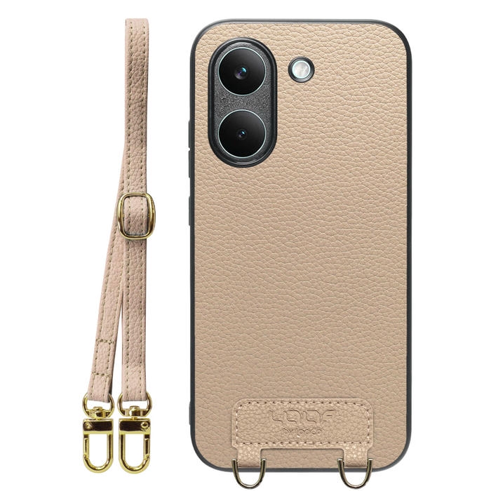 [ LOOF LUXURY-SHELL SHOULDER ] POCO X8 Pro Xiaomi シャオミ ショルダーストラップ付き シンプルでスマート 本革 シェル型ケース ショルダー ストラップ スマホショルダー [ POCO X8 Pro ]