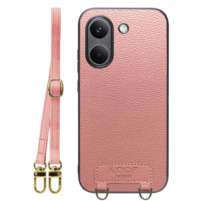 [ LOOF LUXURY-SHELL SHOULDER ] POCO X8 Pro Xiaomi シャオミ ショルダーストラップ付き シンプルでスマート 本革 シェル型ケース ショルダー ストラップ スマホショルダー [ POCO X8 Pro ]