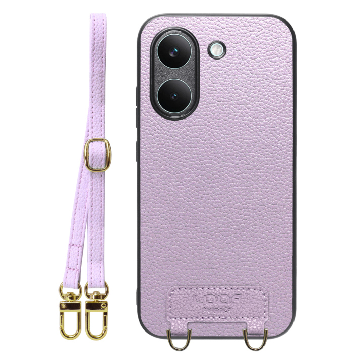 [ LOOF LUXURY-SHELL SHOULDER ] POCO X8 Pro Xiaomi シャオミ ショルダーストラップ付き シンプルでスマート 本革 シェル型ケース ショルダー ストラップ スマホショルダー [ POCO X8 Pro ]