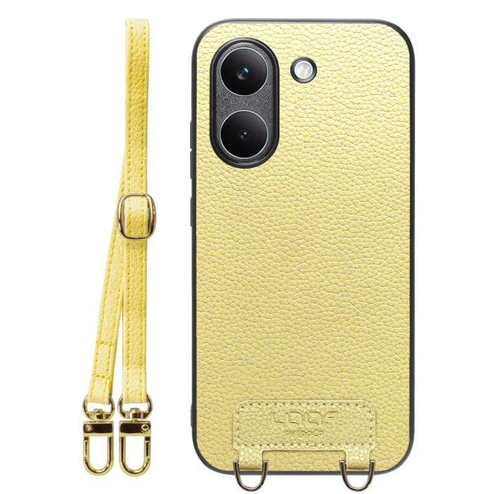 [ LOOF LUXURY-SHELL SHOULDER ] POCO X8 Pro Xiaomi シャオミ ショルダーストラップ付き シンプルでスマート 本革 シェル型ケース ショルダー ストラップ スマホショルダー [ POCO X8 Pro ]