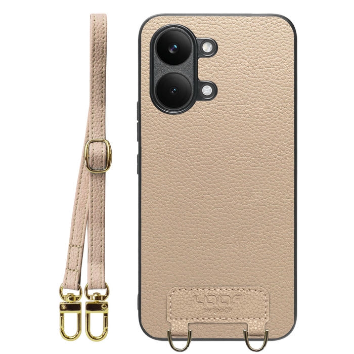 [ LOOF LUXURY-SHELL SHOULDER ] POCO X8 Pro Max Xiaomi シャオミ ショルダーストラップ付き シンプルでスマート 本革 シェル型ケース ショルダー ストラップ スマホショルダー [ POCO X8 Pro Max ]