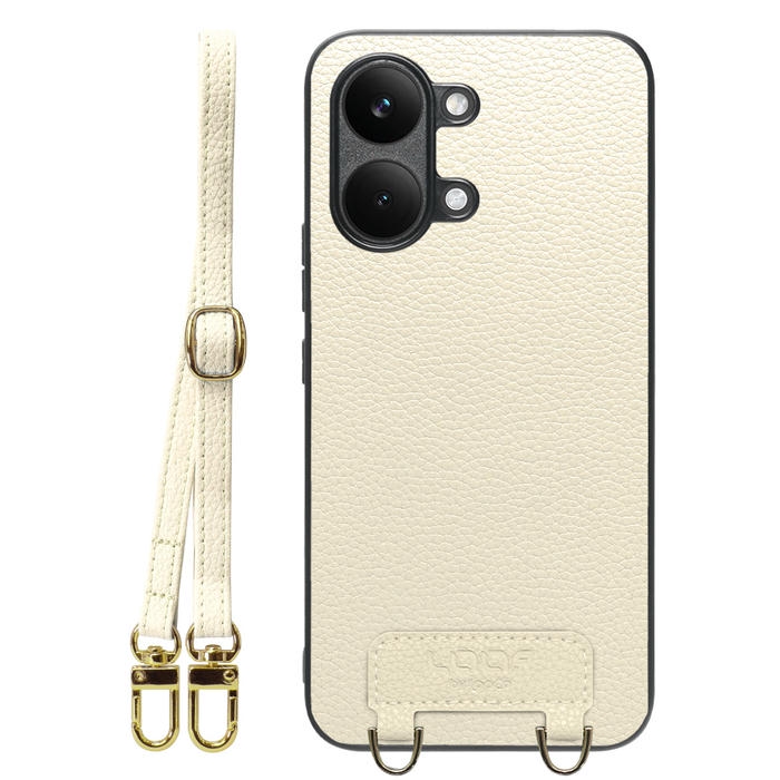 [ LOOF LUXURY-SHELL SHOULDER ] POCO X8 Pro Max Xiaomi シャオミ ショルダーストラップ付き シンプルでスマート 本革 シェル型ケース ショルダー ストラップ スマホショルダー [ POCO X8 Pro Max ]