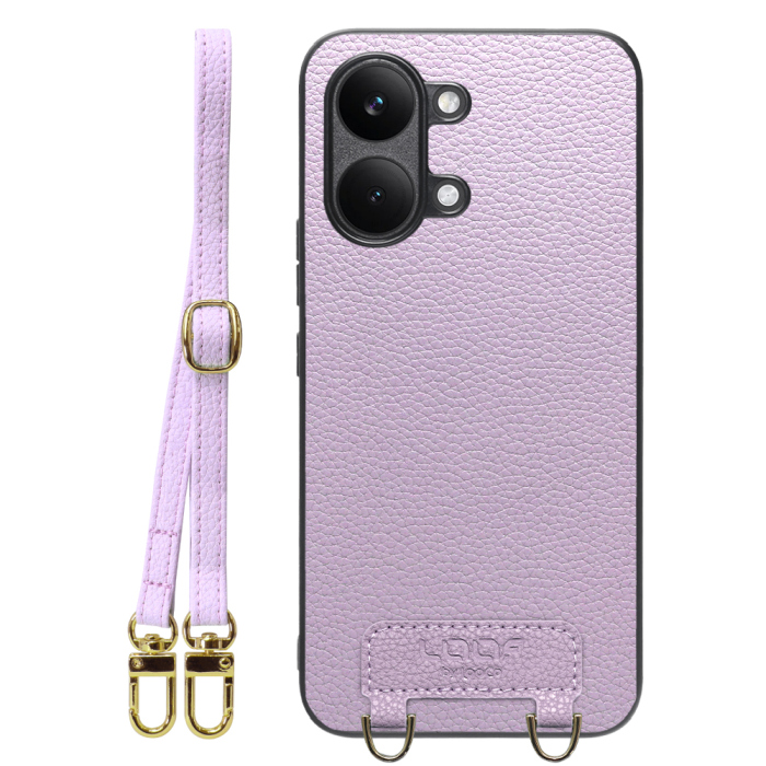 [ LOOF LUXURY-SHELL SHOULDER ] POCO X8 Pro Max Xiaomi シャオミ ショルダーストラップ付き シンプルでスマート 本革 シェル型ケース ショルダー ストラップ スマホショルダー [ POCO X8 Pro Max ]