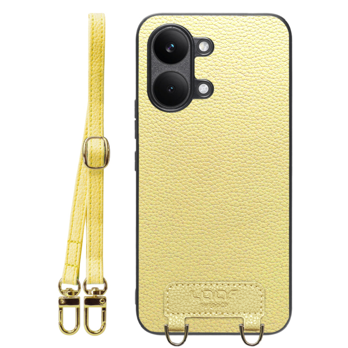 [ LOOF LUXURY-SHELL SHOULDER ] POCO X8 Pro Max Xiaomi シャオミ ショルダーストラップ付き シンプルでスマート 本革 シェル型ケース ショルダー ストラップ スマホショルダー [ POCO X8 Pro Max ]