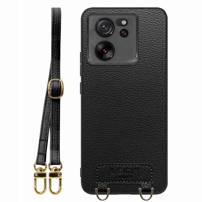 [ LOOF LUXURY-SHELL SHOULDER ] Xiaomi 13T / 13T Pro XIG04 13 T 13TPro ショルダーストラップ付き シンプルでスマート 本革 シェル型ケース ショルダー ストラップ スマホショルダー [ Xiaomi 13T / 13T Pro ]