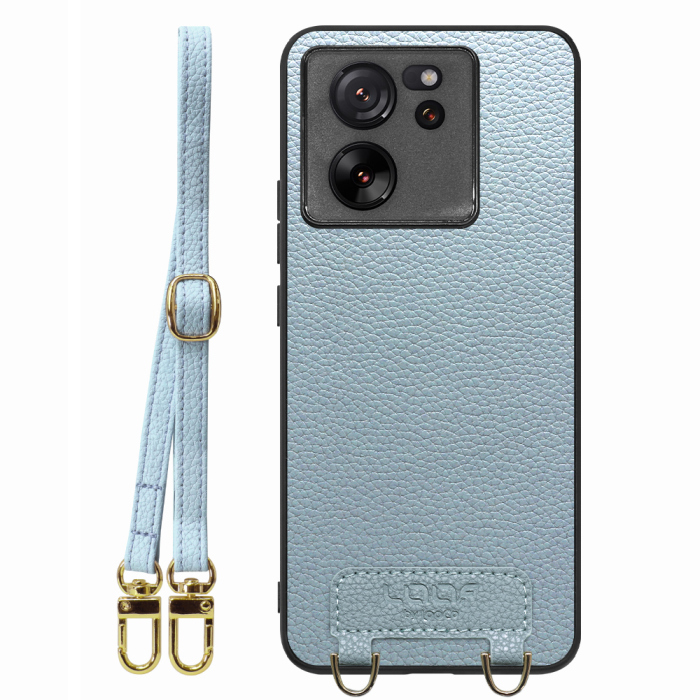 [ LOOF LUXURY-SHELL SHOULDER ] Xiaomi 13T / 13T Pro XIG04 13 T 13TPro ショルダーストラップ付き シンプルでスマート 本革 シェル型ケース ショルダー ストラップ スマホショルダー [ Xiaomi 13T / 13T Pro ]