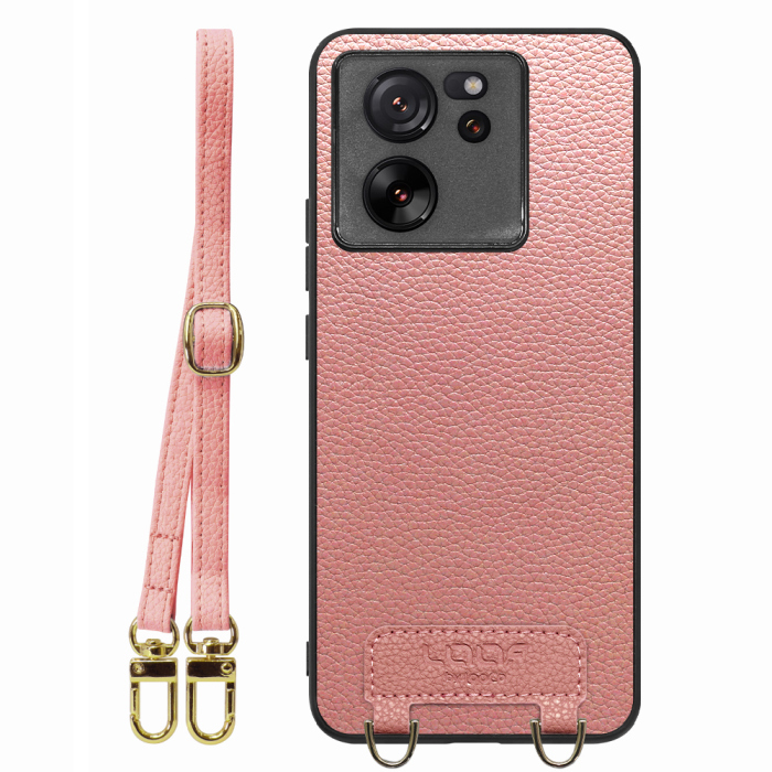 [ LOOF LUXURY-SHELL SHOULDER ] Xiaomi 13T / 13T Pro XIG04 13 T 13TPro ショルダーストラップ付き シンプルでスマート 本革 シェル型ケース ショルダー ストラップ スマホショルダー [ Xiaomi 13T / 13T Pro ]