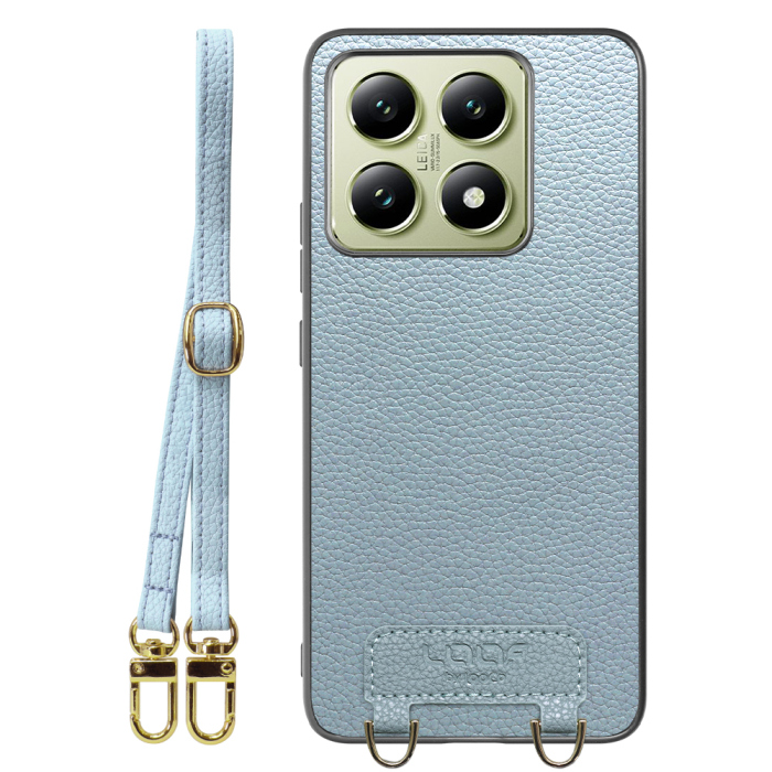 [ LOOF LUXURY-SHELL SHOULDER ] Xiaomi 14T XIG06 ショルダーストラップ付き シンプルでスマート 本革 シェル型ケース ショルダー ストラップ スマホショルダー [ Xiaomi 14T ]