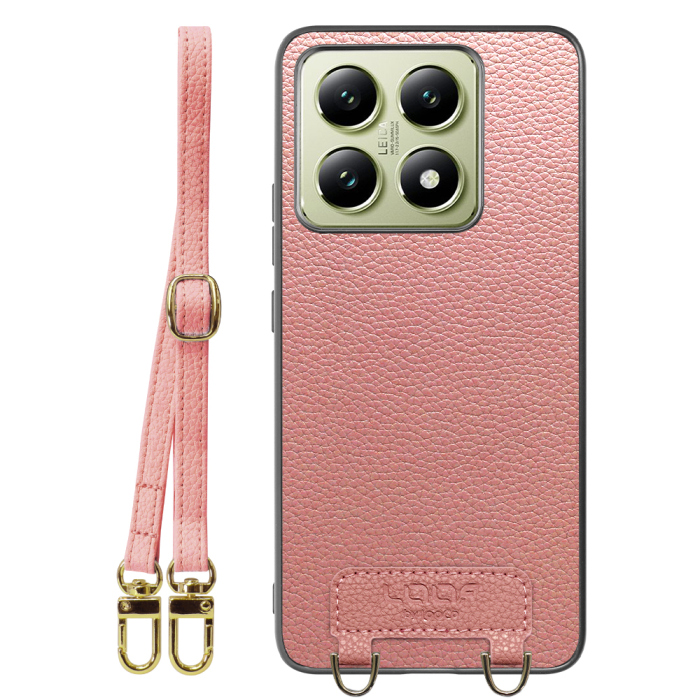 [ LOOF LUXURY-SHELL SHOULDER ] Xiaomi 14T XIG06 ショルダーストラップ付き シンプルでスマート 本革 シェル型ケース ショルダー ストラップ スマホショルダー [ Xiaomi 14T ]