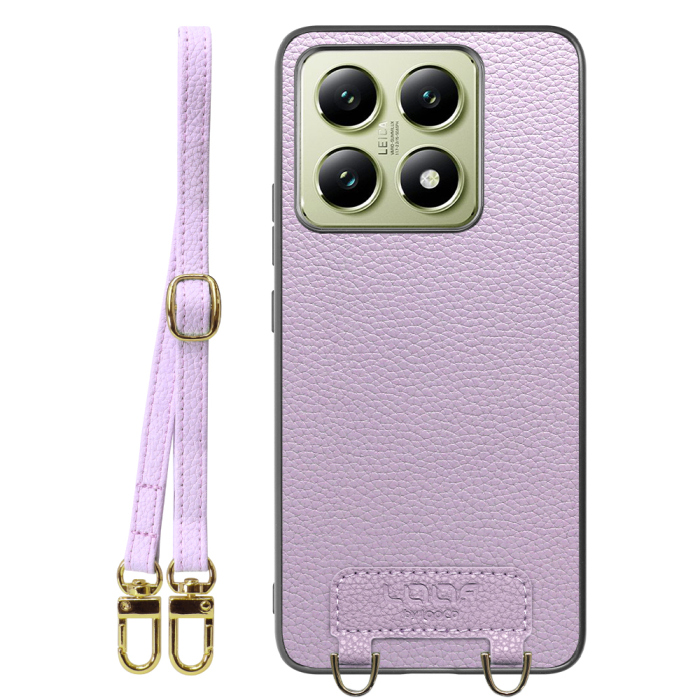 [ LOOF LUXURY-SHELL SHOULDER ] Xiaomi 14T XIG06 ショルダーストラップ付き シンプルでスマート 本革 シェル型ケース ショルダー ストラップ スマホショルダー [ Xiaomi 14T ]