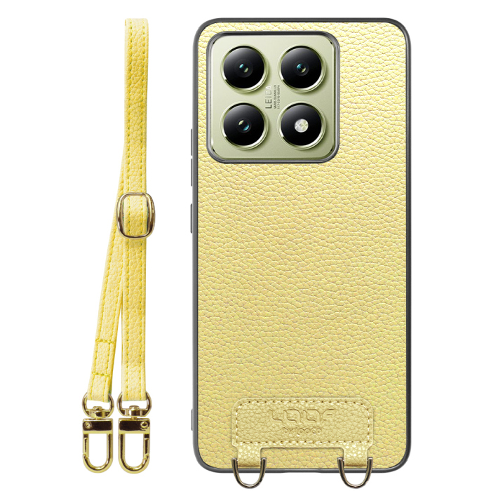 [ LOOF LUXURY-SHELL SHOULDER ] Xiaomi 14T XIG06 ショルダーストラップ付き シンプルでスマート 本革 シェル型ケース ショルダー ストラップ スマホショルダー [ Xiaomi 14T ]