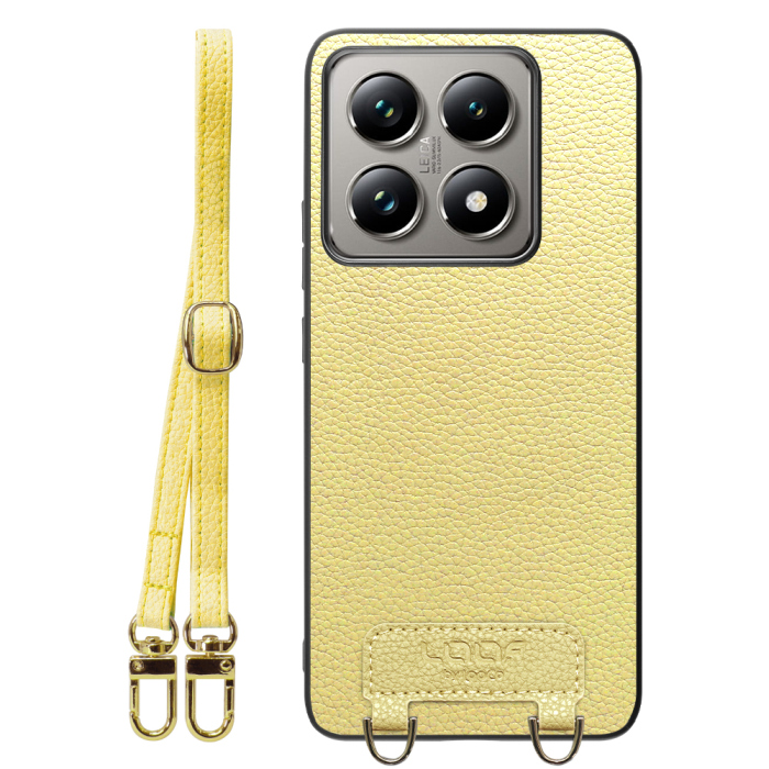 [ LOOF LUXURY-SHELL SHOULDER ] Xiaomi 14T Pro  14TPro ショルダーストラップ付き シンプルでスマート 本革 シェル型ケース ショルダー ストラップ スマホショルダー [ Xiaomi 14T Pro  ]