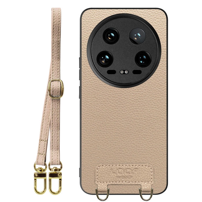 [ LOOF LUXURY-SHELL SHOULDER ] Xiaomi 14 Ultra  ショルダーストラップ付き シンプルでスマート 本革 シェル型ケース ショルダー ストラップ スマホショルダー [ Xiaomi 14 Ultra ]