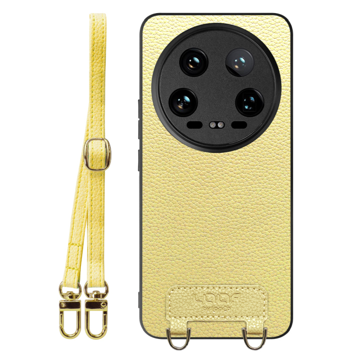 [ LOOF LUXURY-SHELL SHOULDER ] Xiaomi 14 Ultra  ショルダーストラップ付き シンプルでスマート 本革 シェル型ケース ショルダー ストラップ スマホショルダー [ Xiaomi 14 Ultra ]