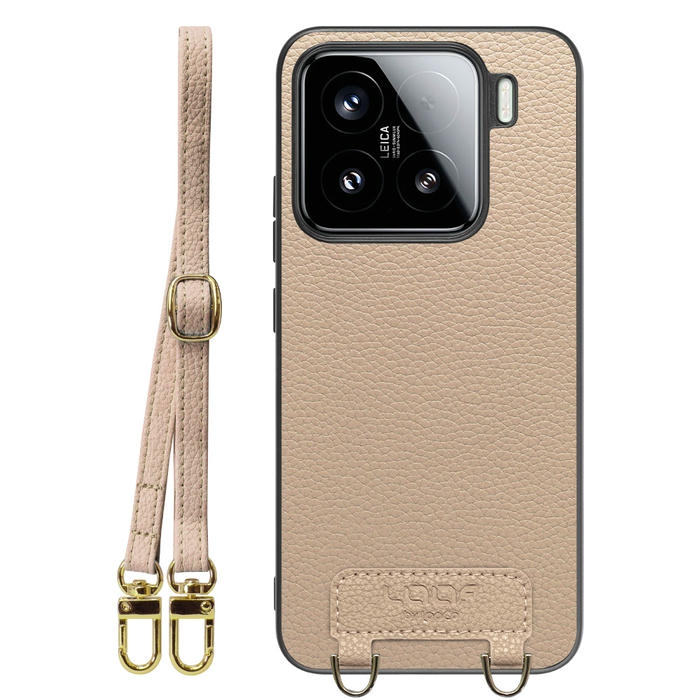 [ LOOF LUXURY-SHELL SHOULDER ] Xiaomi 15 シャオミ ショルダーストラップ付き シンプルでスマート 本革 シェル型ケース ショルダー ストラップ スマホショルダー [ Xiaomi 15 ]