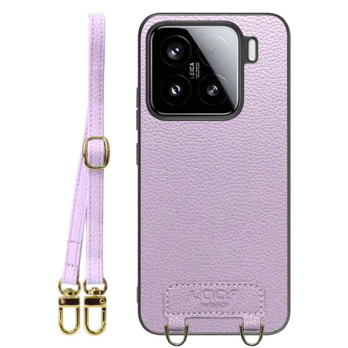 [ LOOF LUXURY-SHELL SHOULDER ] Xiaomi 15 シャオミ ショルダーストラップ付き シンプルでスマート 本革 シェル型ケース ショルダー ストラップ スマホショルダー [ Xiaomi 15 ]