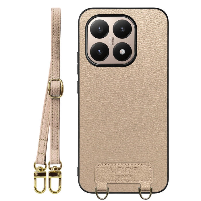 [ LOOF LUXURY-SHELL SHOULDER ] Xiaomi 15T シャオミ 15T ショルダーストラップ付き シンプルでスマート 本革 シェル型ケース ショルダー ストラップ スマホショルダー [ Xiaomi 15T ]