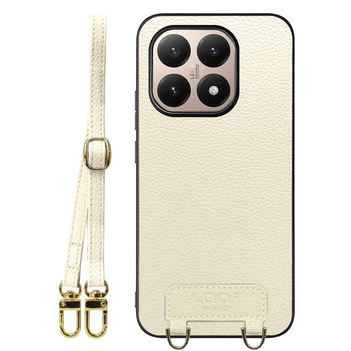 [ LOOF LUXURY-SHELL SHOULDER ] Xiaomi 15T シャオミ 15T ショルダーストラップ付き シンプルでスマート 本革 シェル型ケース ショルダー ストラップ スマホショルダー [ Xiaomi 15T ]