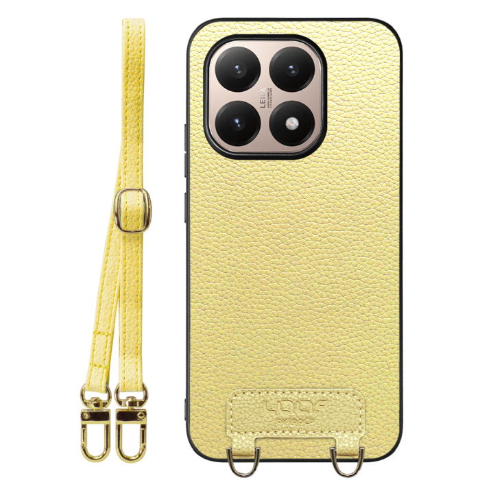 [ LOOF LUXURY-SHELL SHOULDER ] Xiaomi 15T シャオミ 15T ショルダーストラップ付き シンプルでスマート 本革 シェル型ケース ショルダー ストラップ スマホショルダー [ Xiaomi 15T ]