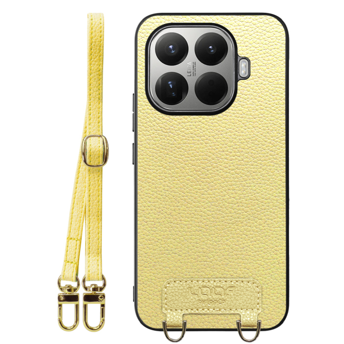 [ LOOF LUXURY-SHELL SHOULDER ] Xiaomi 15T Pro シャオミ 15T Pro ショルダーストラップ付き シンプルでスマート 本革 シェル型ケース ショルダー ストラップ スマホショルダー [ Xiaomi 15T Pro ]