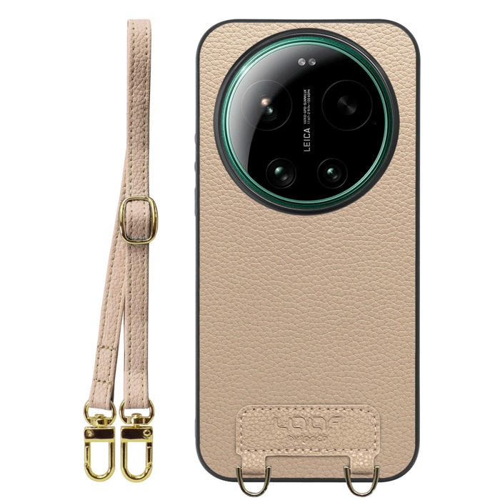 [ LOOF LUXURY-SHELL SHOULDER ] Xiaomi 17 Ultra  ショルダーストラップ付き シンプルでスマート 本革 シェル型ケース ショルダー ストラップ スマホショルダー [ Xiaomi 17 Ultra ]