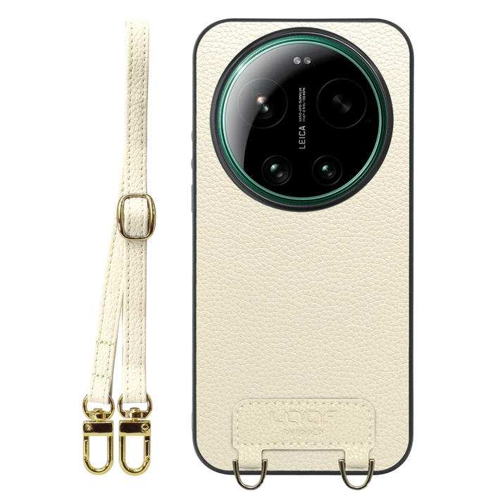 [ LOOF LUXURY-SHELL SHOULDER ] Xiaomi 17 Ultra  ショルダーストラップ付き シンプルでスマート 本革 シェル型ケース ショルダー ストラップ スマホショルダー [ Xiaomi 17 Ultra ]