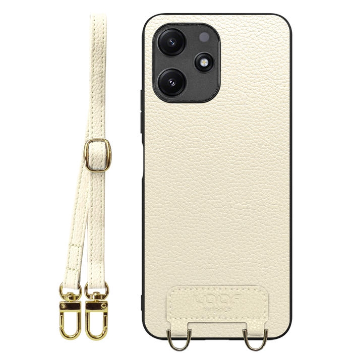 [ LOOF LUXURY-SHELL SHOULDER ] Xiaomi Redmi 12 5G XIG03 Redmi12 5G ショルダーストラップ付き シンプルでスマート 本革 シェル型ケース ショルダー ストラップ スマホショルダー [ Xiaomi Redmi 12 5G ]