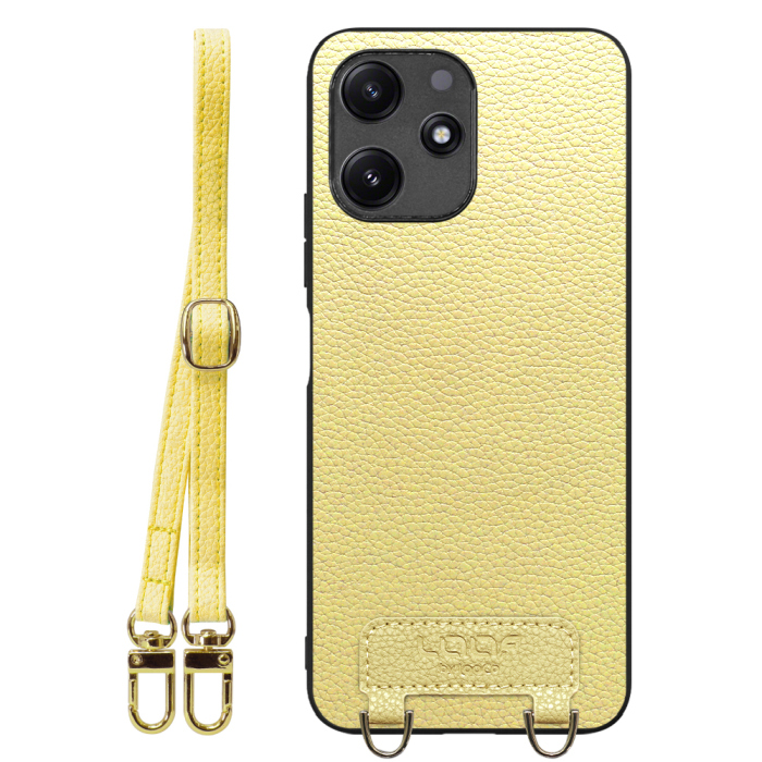[ LOOF LUXURY-SHELL SHOULDER ] Xiaomi Redmi 12 5G XIG03 Redmi12 5G ショルダーストラップ付き シンプルでスマート 本革 シェル型ケース ショルダー ストラップ スマホショルダー [ Xiaomi Redmi 12 5G ]