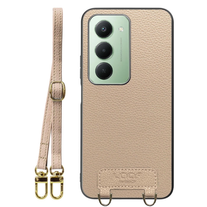[ LOOF LUXURY-SHELL SHOULDER ] Xiaomi REDMI 15 5G  ショルダーストラップ付き シンプルでスマート 本革 シェル型ケース ショルダー ストラップ スマホショルダー [ Xiaomi REDMI 15 5G ]