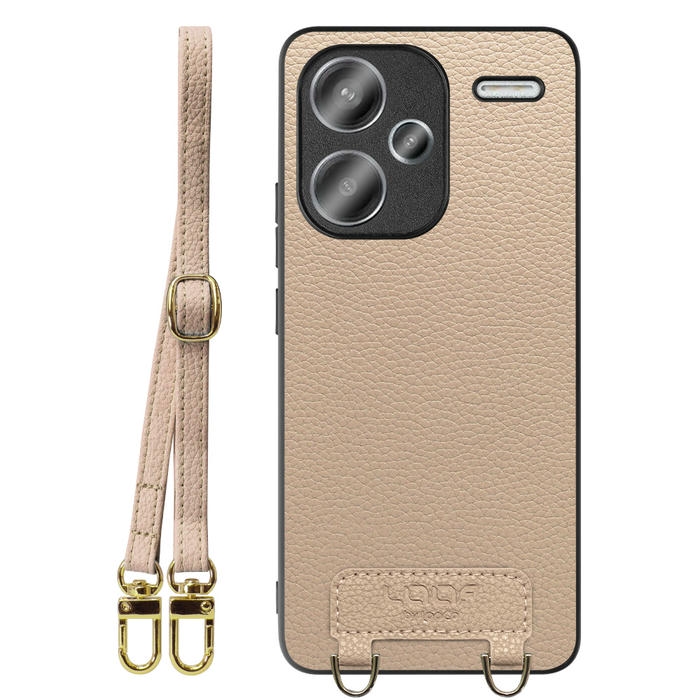 [ LOOF LUXURY-SHELL SHOULDER ] Xiaomi Redmi Note 13 Pro+ 5G  ショルダーストラップ付き シンプルでスマート 本革 シェル型ケース ショルダー ストラップ スマホショルダー [ Redmi Note 13 Pro+ 5G ]