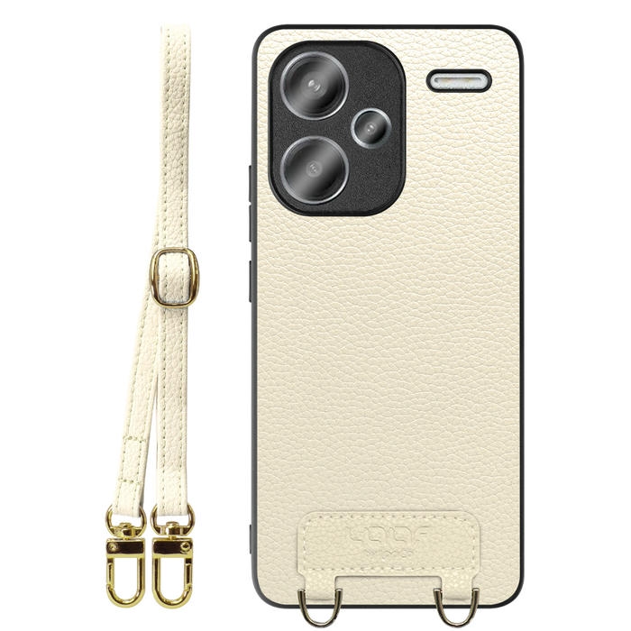[ LOOF LUXURY-SHELL SHOULDER ] Xiaomi Redmi Note 13 Pro+ 5G  ショルダーストラップ付き シンプルでスマート 本革 シェル型ケース ショルダー ストラップ スマホショルダー [ Redmi Note 13 Pro+ 5G ]