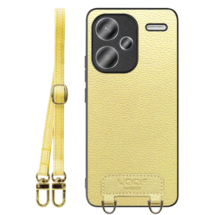 [ LOOF LUXURY-SHELL SHOULDER ] Xiaomi Redmi Note 13 Pro+ 5G  ショルダーストラップ付き シンプルでスマート 本革 シェル型ケース ショルダー ストラップ スマホショルダー [ Redmi Note 13 Pro+ 5G ]