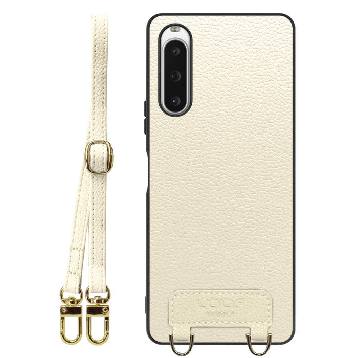 [ LOOF LUXURY-SHELL SHOULDER ] Xperia 10 V SOG11 / SO-52D 10V xperia10V ショルダーストラップ付き シンプルでスマート 本革 シェル型ケース ショルダー ストラップ スマホショルダー [ Xperia 10 V ]