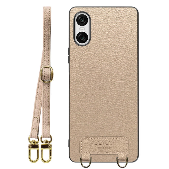 [ LOOF LUXURY-SHELL SHOULDER ] Xperia 10 VI  ショルダーストラップ付き シンプルでスマート 本革 シェル型ケース ショルダー ストラップ スマホショルダー [ Xperia 10 VI ]