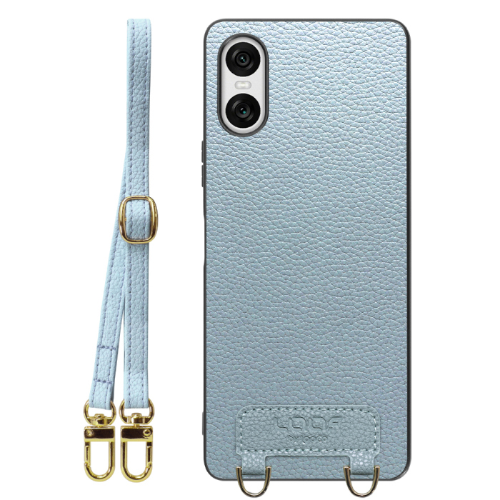 [ LOOF LUXURY-SHELL SHOULDER ] Xperia 10 VI  ショルダーストラップ付き シンプルでスマート 本革 シェル型ケース ショルダー ストラップ スマホショルダー [ Xperia 10 VI ]
