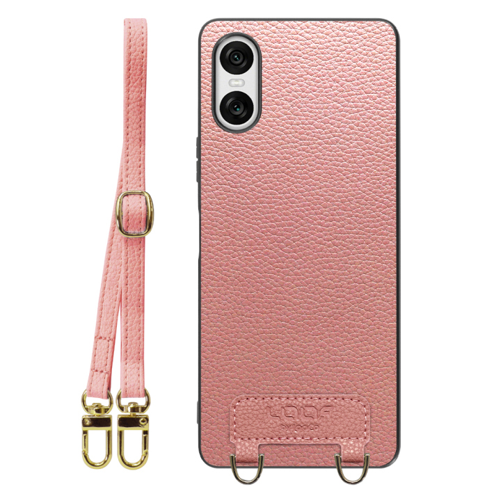 [ LOOF LUXURY-SHELL SHOULDER ] Xperia 10 VI  ショルダーストラップ付き シンプルでスマート 本革 シェル型ケース ショルダー ストラップ スマホショルダー [ Xperia 10 VI ]
