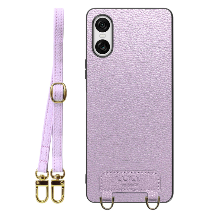 [ LOOF LUXURY-SHELL SHOULDER ] Xperia 10 VI  ショルダーストラップ付き シンプルでスマート 本革 シェル型ケース ショルダー ストラップ スマホショルダー [ Xperia 10 VI ]