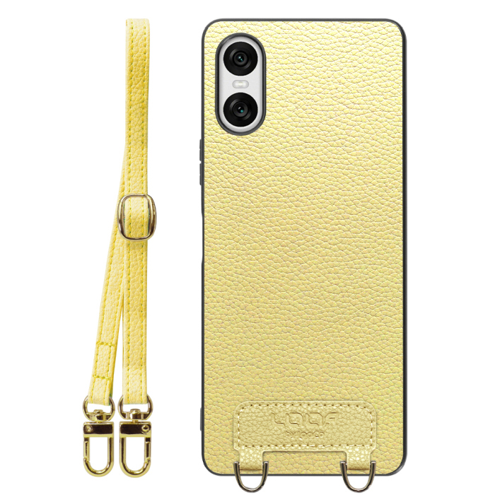 [ LOOF LUXURY-SHELL SHOULDER ] Xperia 10 VI  ショルダーストラップ付き シンプルでスマート 本革 シェル型ケース ショルダー ストラップ スマホショルダー [ Xperia 10 VI ]