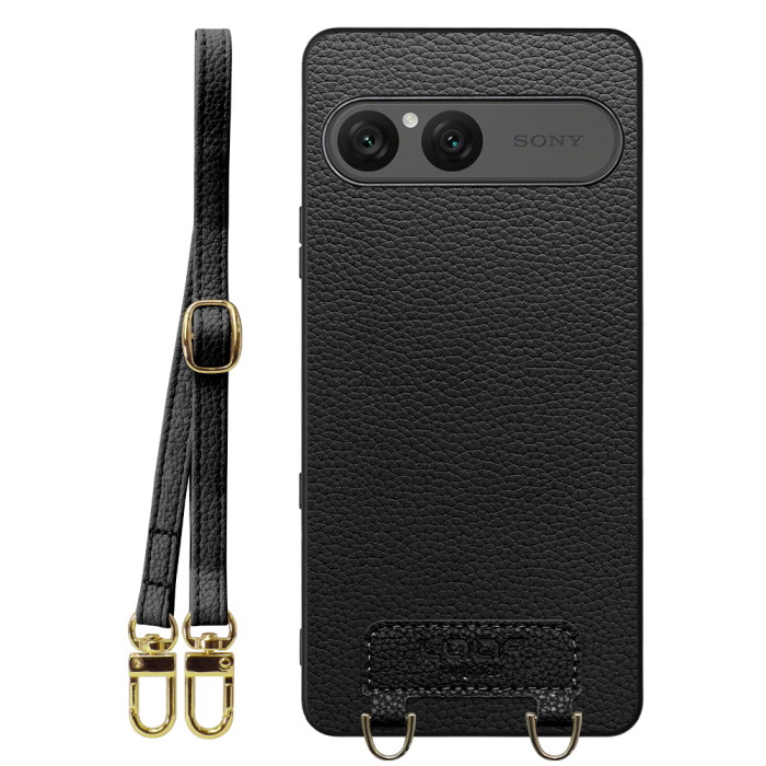 [ LOOF LUXURY-SHELL SHOULDER ] Xperia 10 VII エクスペリア XQ-FE44 ショルダーストラップ付き シンプルでスマート 本革 シェル型ケース ショルダー ストラップ スマホショルダー [ Xperia 10 VII 用 ]