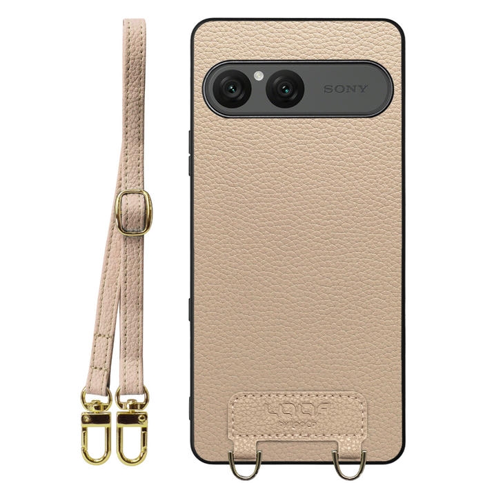 [ LOOF LUXURY-SHELL SHOULDER ] Xperia 10 VII エクスペリア XQ-FE44 ショルダーストラップ付き シンプルでスマート 本革 シェル型ケース ショルダー ストラップ スマホショルダー [ Xperia 10 VII 用 ]