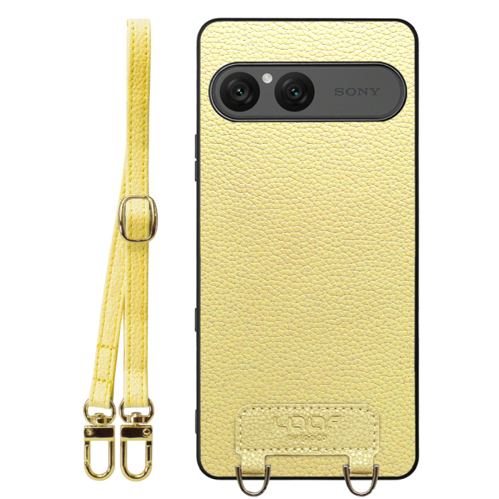 [ LOOF LUXURY-SHELL SHOULDER ] Xperia 10 VII エクスペリア XQ-FE44 ショルダーストラップ付き シンプルでスマート 本革 シェル型ケース ショルダー ストラップ スマホショルダー [ Xperia 10 VII 用 ]