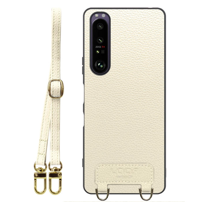 [ LOOF LUXURY-SHELL SHOULDER ] Xperia 1 III SO-51B / SOG03 / XQ-BC42 xperia1III 1III xperia1 ショルダーストラップ付き シンプルでスマート 本革 シェル型ケース ショルダー ストラップ スマホショルダー [ Xperia 1 III ]