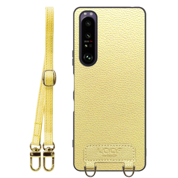 [ LOOF LUXURY-SHELL SHOULDER ] Xperia 1 III SO-51B / SOG03 / XQ-BC42 xperia1III 1III xperia1 ショルダーストラップ付き シンプルでスマート 本革 シェル型ケース ショルダー ストラップ スマホショルダー [ Xperia 1 III ]