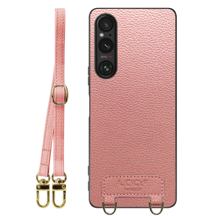 [ LOOF LUXURY-SHELL SHOULDER ] Xperia 1 V 1V xperia1V ショルダーストラップ付き シンプルでスマート 本革 シェル型ケース ショルダー ストラップ スマホショルダー [ Xperia 1 V ]