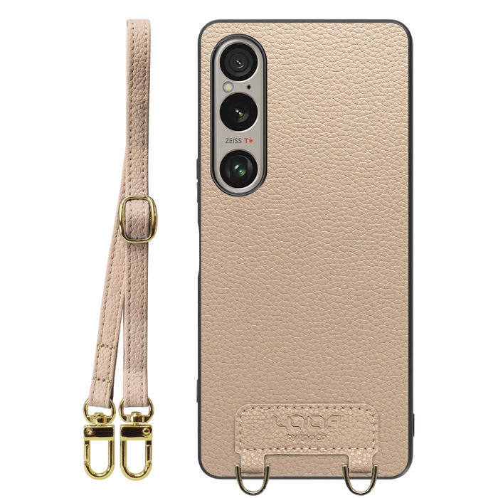 [ LOOF LUXURY-SHELL SHOULDER ] Xperia 1 VI  ショルダーストラップ付き シンプルでスマート 本革 シェル型ケース ショルダー ストラップ スマホショルダー [ Xperia 1 VI ]