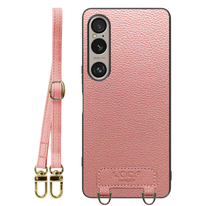 [ LOOF LUXURY-SHELL SHOULDER ] Xperia 1 VI  ショルダーストラップ付き シンプルでスマート 本革 シェル型ケース ショルダー ストラップ スマホショルダー [ Xperia 1 VI ]
