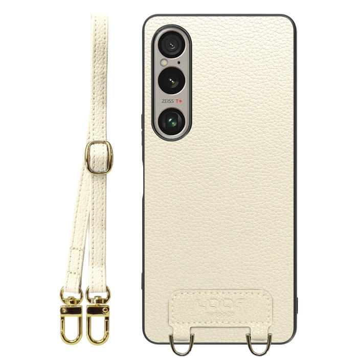 [ LOOF LUXURY-SHELL SHOULDER ] Xperia 1 VI  ショルダーストラップ付き シンプルでスマート 本革 シェル型ケース ショルダー ストラップ スマホショルダー [ Xperia 1 VI ]